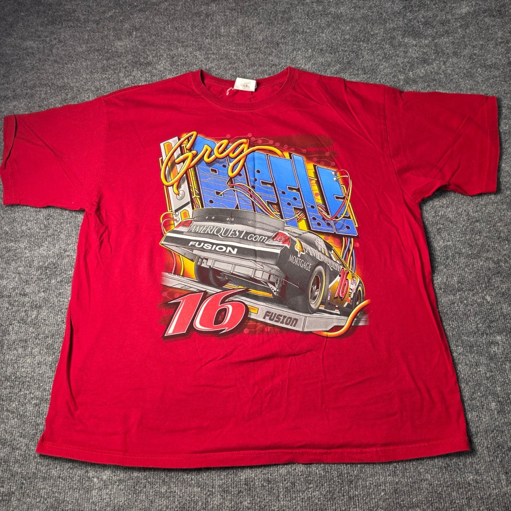 Greg Biffle NASCAR T Shirt Mens XL Red Wired to Win Roush Racing